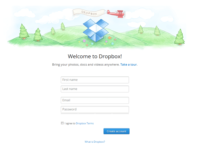 註冊Dropbox